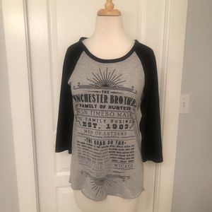 3/4 sleeve Supernatural Winchester Brothers Shirt